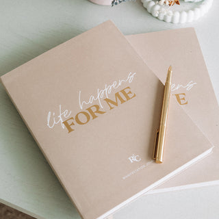 Life Happens For Me Manifestation Journal (BEIGE)