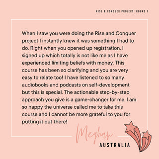 The Rise & Conquer Project: 7 Week self-development & manifesting course 👑✨