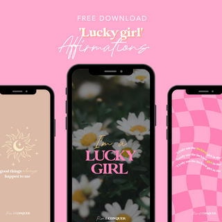 FREE 'LUCKY GIRL' AFFIRMATION PHONE BACKGROUNDS ✨